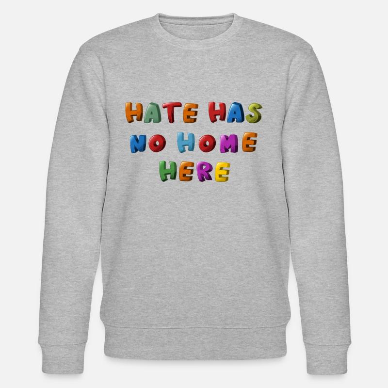 hate has no home here - Stanley/Stella Unisex Bio-Sweatshirt CHANGER  - Grau meliert