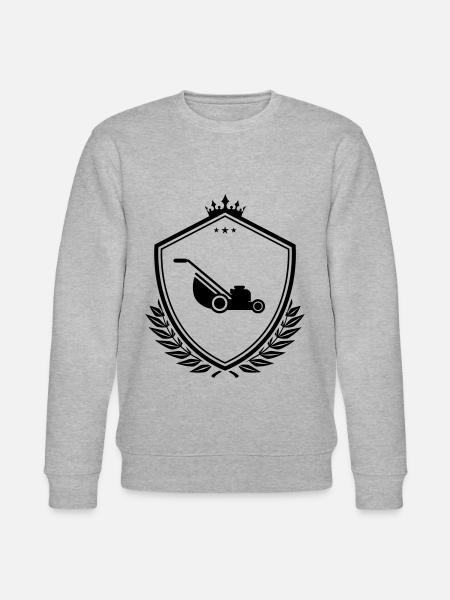 Rasenmäher icon wappen - Stanley/Stella Unisex Bio-Sweatshirt CHANGER  - Grau meliert