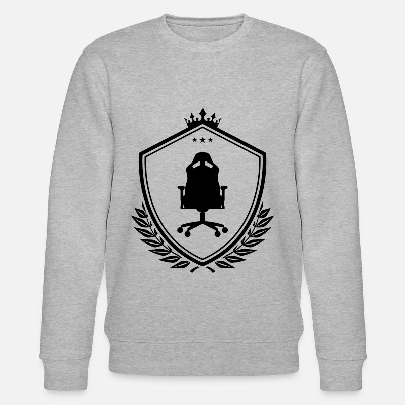 Gamer stuhl Wappen - Stanley/Stella Unisex Bio-Sweatshirt CHANGER  - Grau meliert