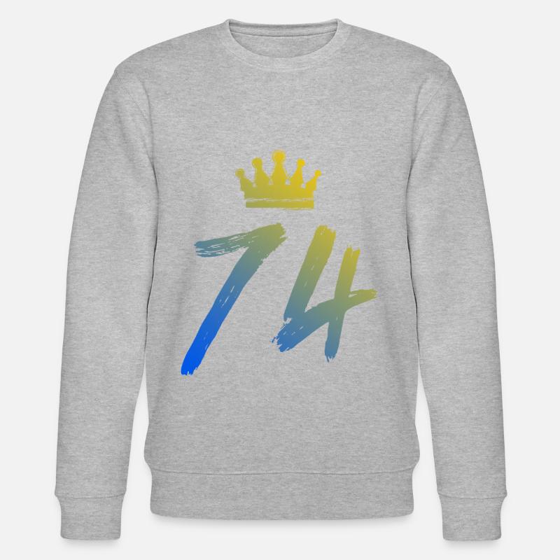 74 Nombre de couronnes - Sweat bio CHANGER Stanley/Stella Unisexe - gris chiné