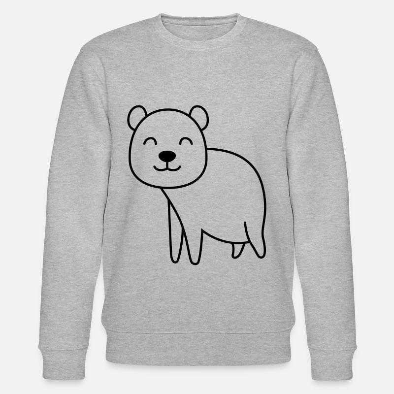 Bear Comic - Stanley/Stella CHANGER Unisex Organic Sweatshirt - heather grey