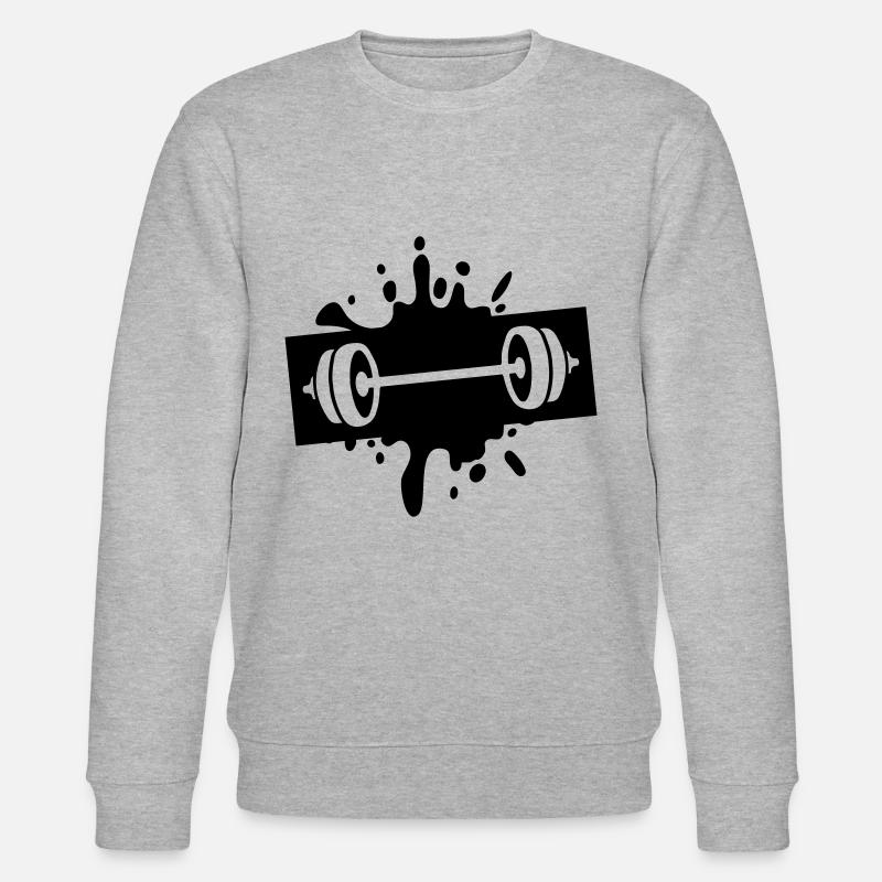 hantel symbol icon - Stanley/Stella Unisex Bio-Sweatshirt CHANGER  - Grau meliert