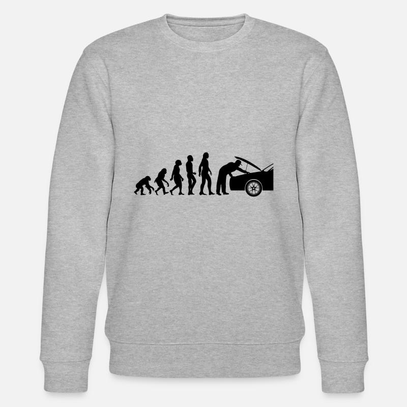 Evolution Kfz-Mechaniker Mechatroniker Werkstatt - Stanley/Stella Unisex Bio-Sweatshirt CHANGER  - Grau meliert