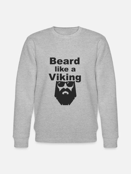 Viking Beard - Stanley/Stella CHANGER Unisex Organic Sweatshirt - heather grey