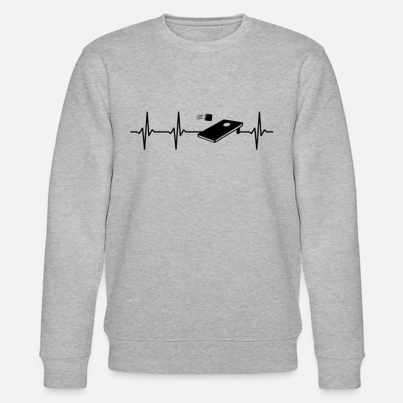 Cornhole Herzschlag - Stanley/Stella Unisex Bio-Sweatshirt CHANGER  - Grau meliert