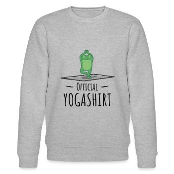 Yogi Namaste & Meditations Om Mantra Zen Yoga - Stanley/Stella CHANGER Unisex Organic Sweatshirt - heather grey - Front - Nik (191cm) & Marisol (170cm)