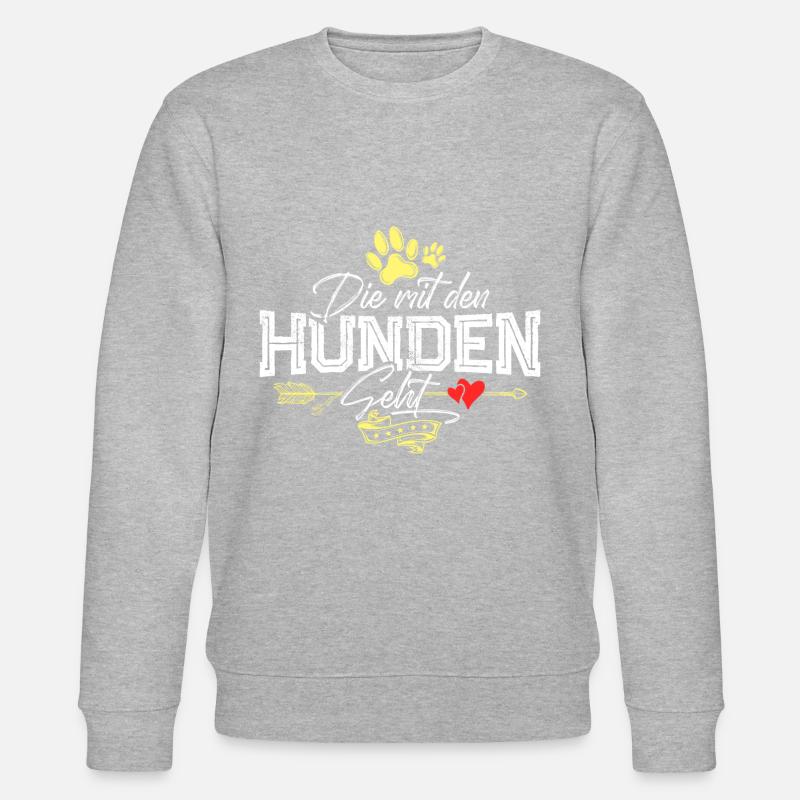 Die mit den Hunden geht - Stanley/Stella Unisex Bio-Sweatshirt CHANGER  - Grau meliert