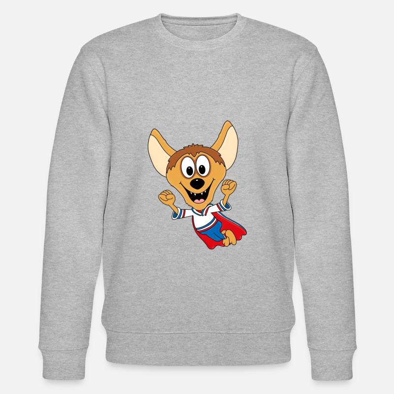 HYÄNE - SUPERHELD - TIER - KIND - BABY - Stanley/Stella Unisex Bio-Sweatshirt CHANGER  - Grau meliert