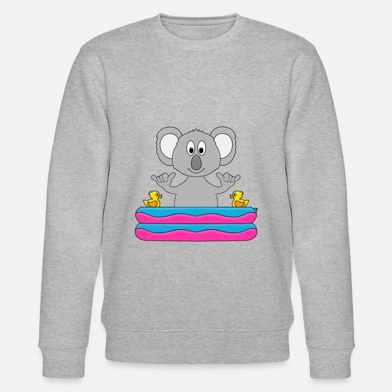 KOALA - PLANSCHBECKEN - POOL - SHAKA - TIER - Stanley/Stella Unisex Bio-Sweatshirt CHANGER  - Grau meliert