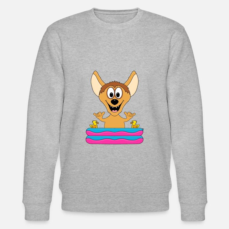 HYÄNE - POOL - PLANSCHBECKEN - TIERISCH - SHAKA - Stanley/Stella Unisex Bio-Sweatshirt CHANGER - Grau meliert