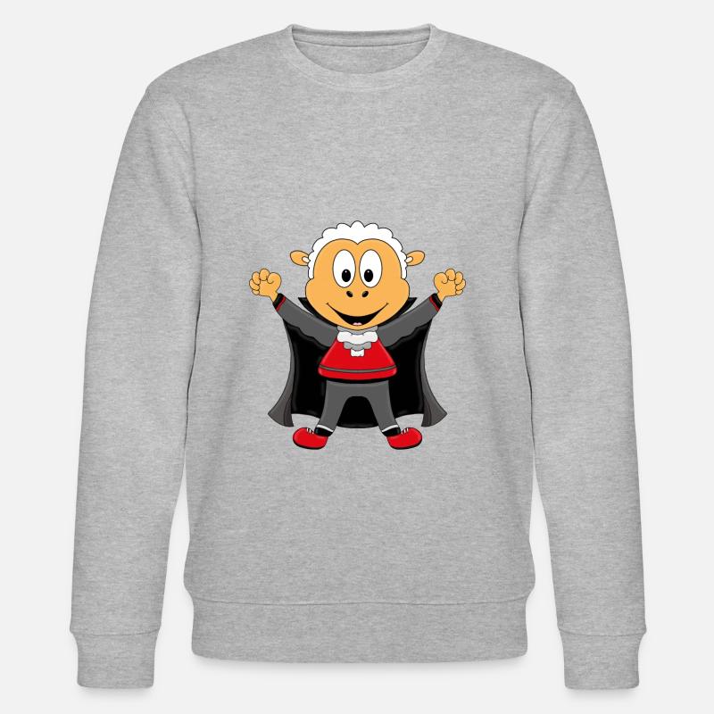 SCHAF - VAMPIR - DRACULA - HALLOWEEN - Stanley/Stella Unisex Bio-Sweatshirt CHANGER  - Grau meliert