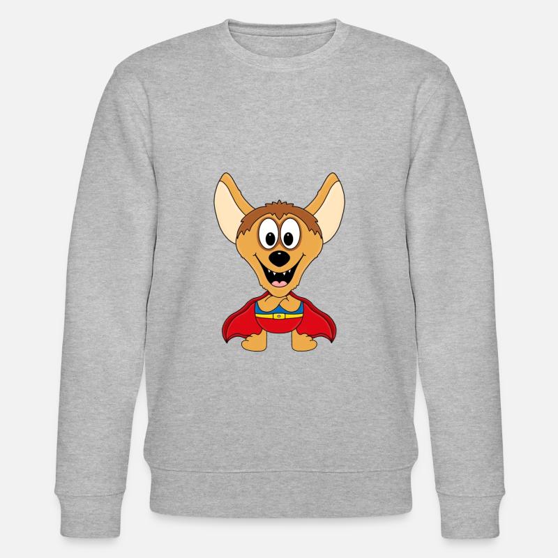HYÄNE - SUPERHELD - TIER - KIND - BABY - Stanley/Stella Unisex Bio-Sweatshirt CHANGER  - Grau meliert