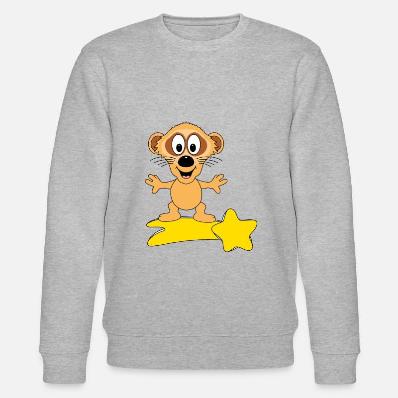 ERDMÄNNCHEN - STERNSCHNUPPE - SURFER - TIER - Stanley/Stella Unisex Bio-Sweatshirt CHANGER  - Grau meliert