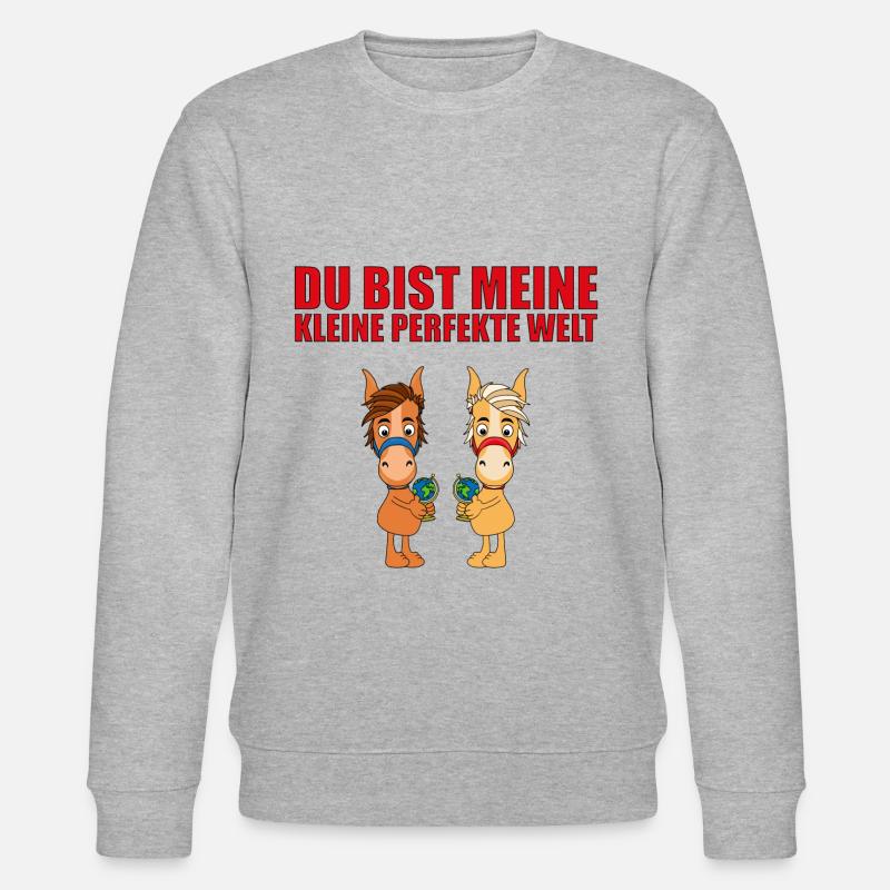 PFERDE - WELT - LIEBE - Stanley/Stella Unisex Bio-Sweatshirt CHANGER  - Grau meliert