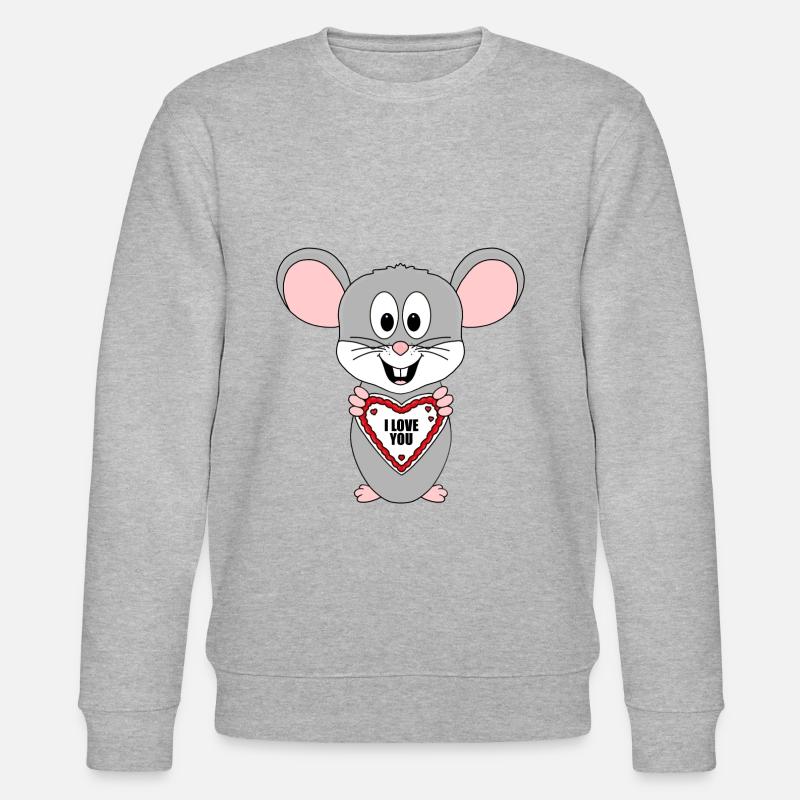 MAUS - LIEBE - Stanley/Stella Unisex Bio-Sweatshirt CHANGER  - Grau meliert