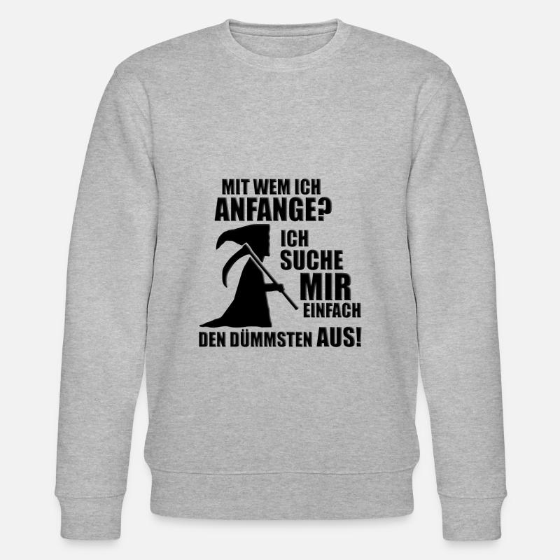 SENSENMANN - HALLOWEEN - REAPER - Stanley/Stella Unisex Bio-Sweatshirt CHANGER  - Grau meliert