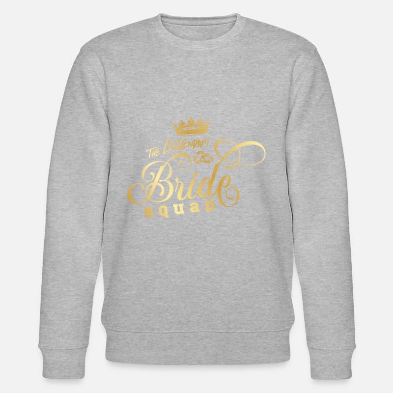 Bride Squad Junggesllinnenabschied - Stanley/Stella Unisex Bio-Sweatshirt CHANGER  - Grau meliert
