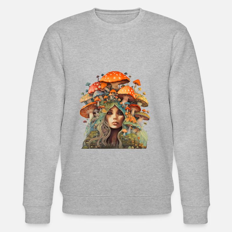 Mutter der Fliegenpilze - Mutter Erde - Stanley/Stella Unisex Bio-Sweatshirt CHANGER - Grau meliert