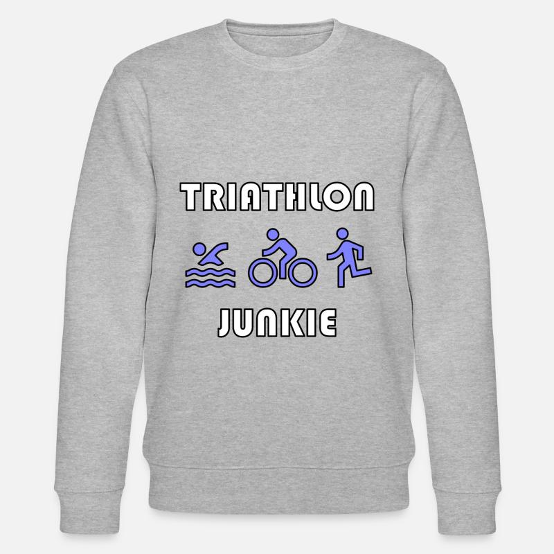 Triathlon Junkie - Stanley/Stella Unisex Bio-Sweatshirt CHANGER  - Grau meliert