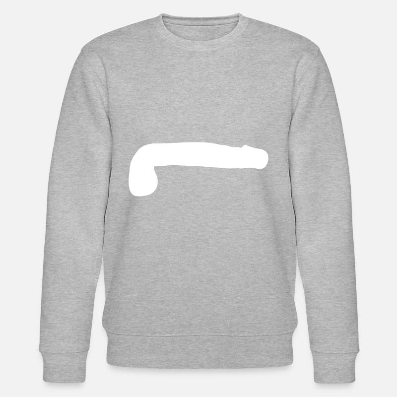 penis dick silhouette - Stanley/Stella Unisex Bio-Sweatshirt CHANGER - Grau meliert