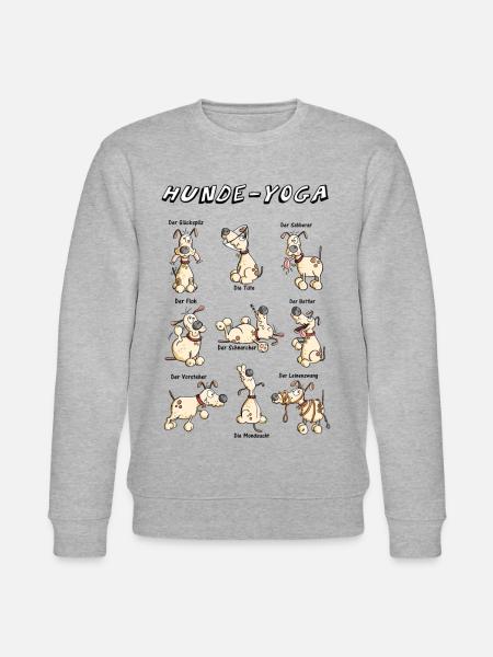Hunde Yoga - Stanley/Stella Unisex Bio-Sweatshirt CHANGER  - Grau meliert