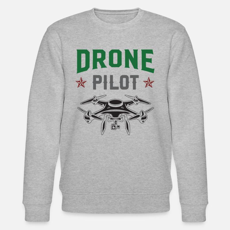 Pilote de drone - Sweat bio CHANGER Stanley/Stella Unisexe - gris chiné