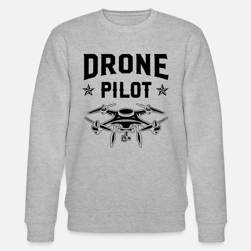 Pilote de drone - Sweat bio CHANGER Stanley/Stella Unisexe - gris chiné