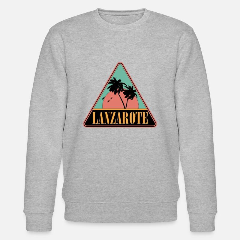 Dreieck Palmen Lanzarote - Stanley/Stella Unisex Bio-Sweatshirt CHANGER  - Grau meliert