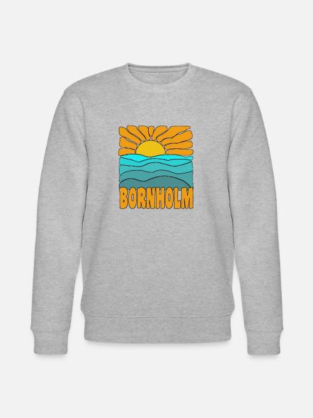 Sol og hav i Bornholm, Danmark - Stanley/Stella økologisk unisex-sweatshirt CHANGER  - grå meleret