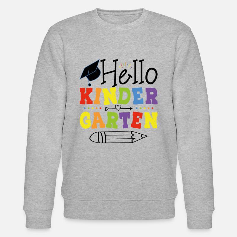 Hallo Kindergarten - Stanley/Stella Unisex Bio-Sweatshirt CHANGER  - Grau meliert