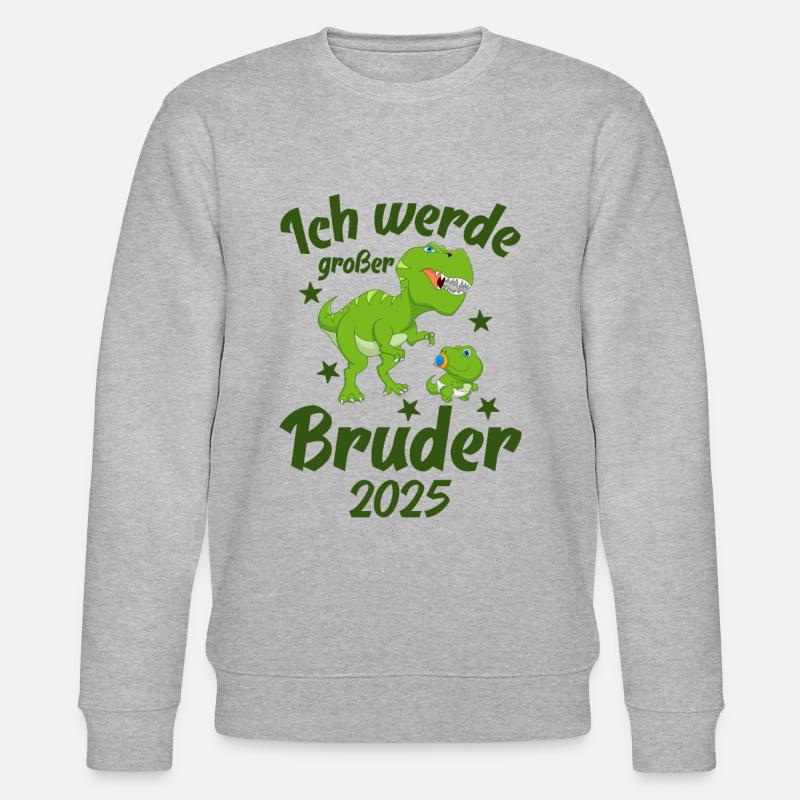 Ich Werde Großer Bruder 2025 - Stanley/Stella Unisex Bio-Sweatshirt CHANGER  - Grau meliert