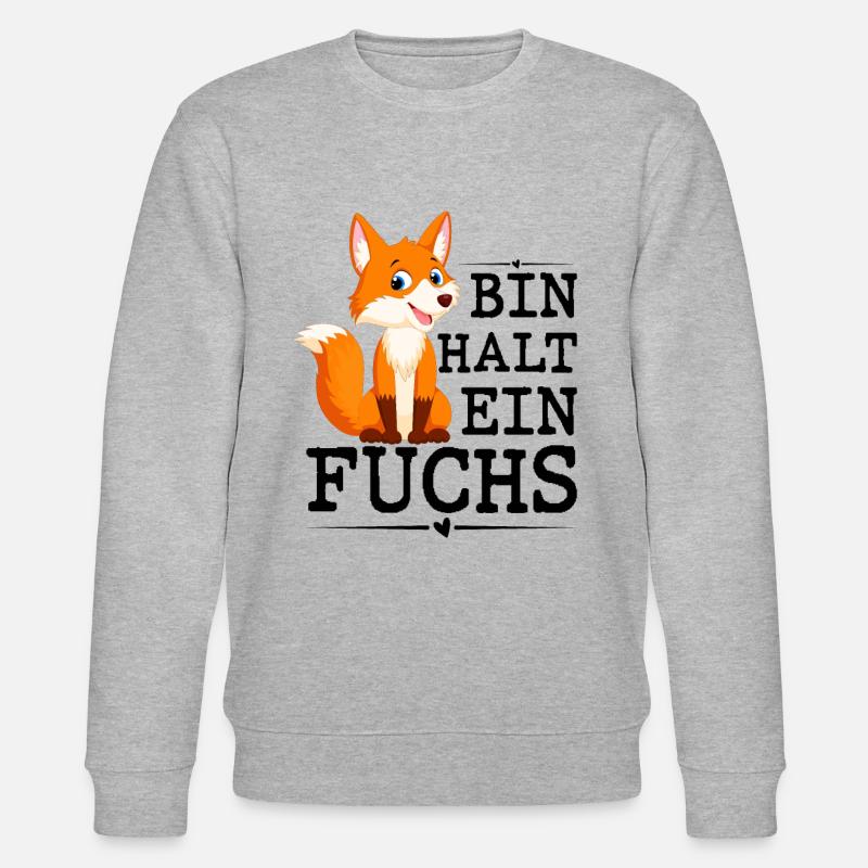 Bin Halt Ein Fuchs - Stanley/Stella Unisex Bio-Sweatshirt CHANGER  - Grau meliert