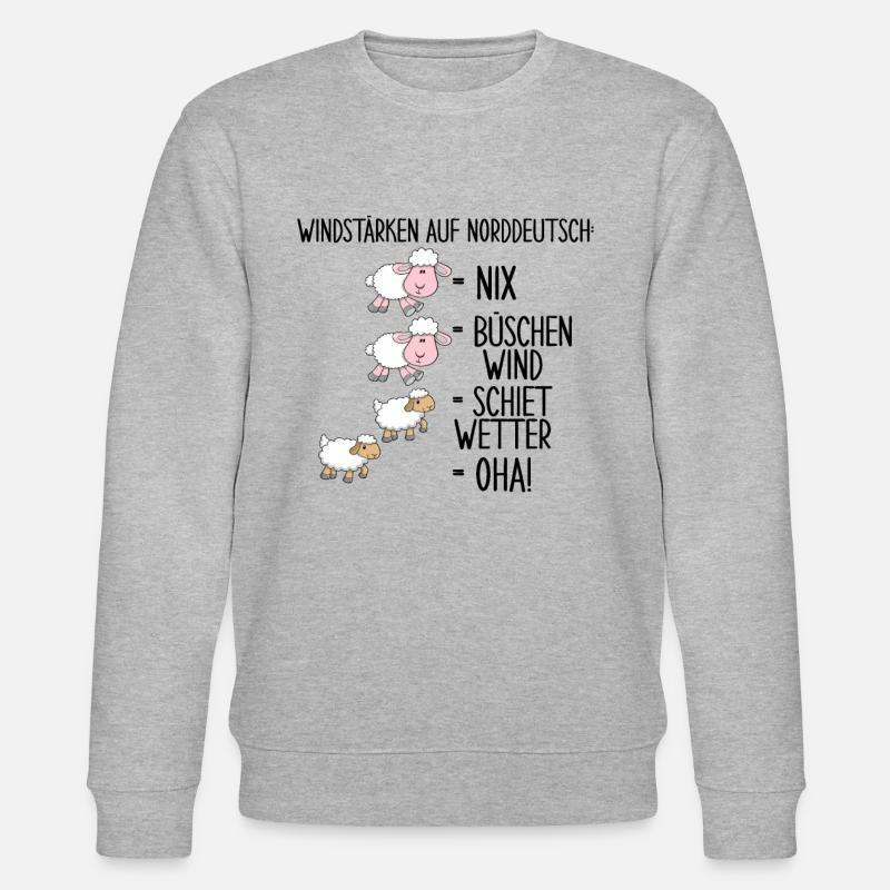 Windstärke Auf Norddeutsch - Stanley/Stella Unisex Bio-Sweatshirt CHANGER - Grau meliert