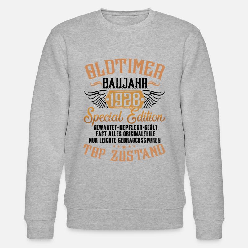 Oldtimer Baujahr 1928 - Stanley/Stella Unisex Bio-Sweatshirt CHANGER  - Grau meliert