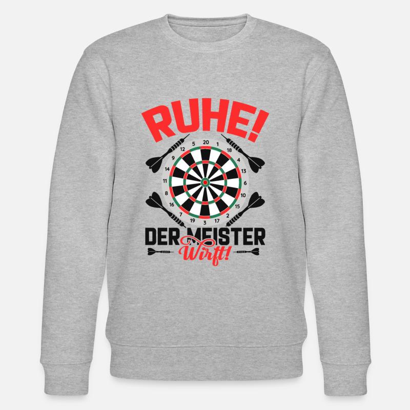 Dart Darten Darts - Stanley/Stella Unisex Bio-Sweatshirt CHANGER  - Grau meliert