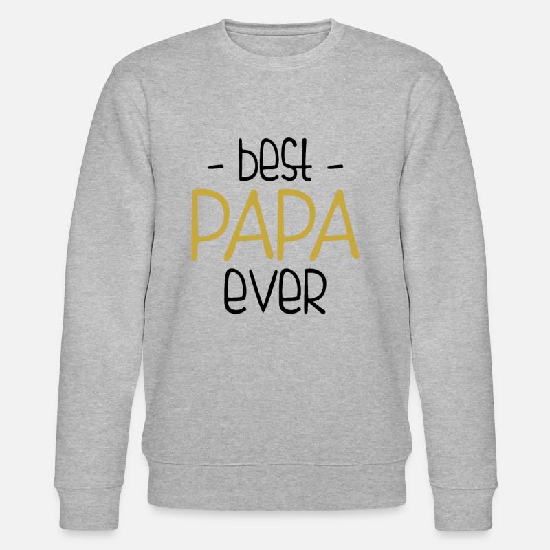Meilleur papa ooit - Sweat bio CHANGER Stanley/Stella Unisexe - gris chiné