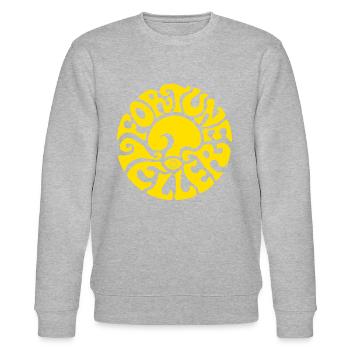 FORTUNE TELLER - gelb - Wahrsager*in psychedelic - Stanley/Stella Unisex Bio-Sweatshirt CHANGER  - Grau meliert - Vorne - Nik (191cm) & Marisol (170cm)