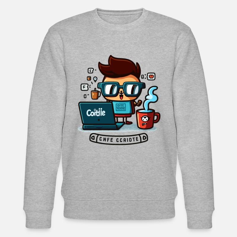 Fuel Your Coding with Caffeine! - Stanley/Stella CHANGER Unisex Organic Sweatshirt - heather grey