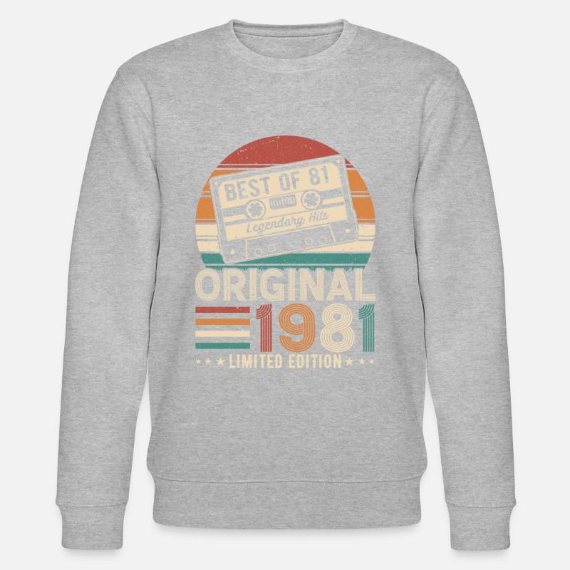 Légendes du millésime 1981 - Sweat bio CHANGER Stanley/Stella Unisexe - gris chiné