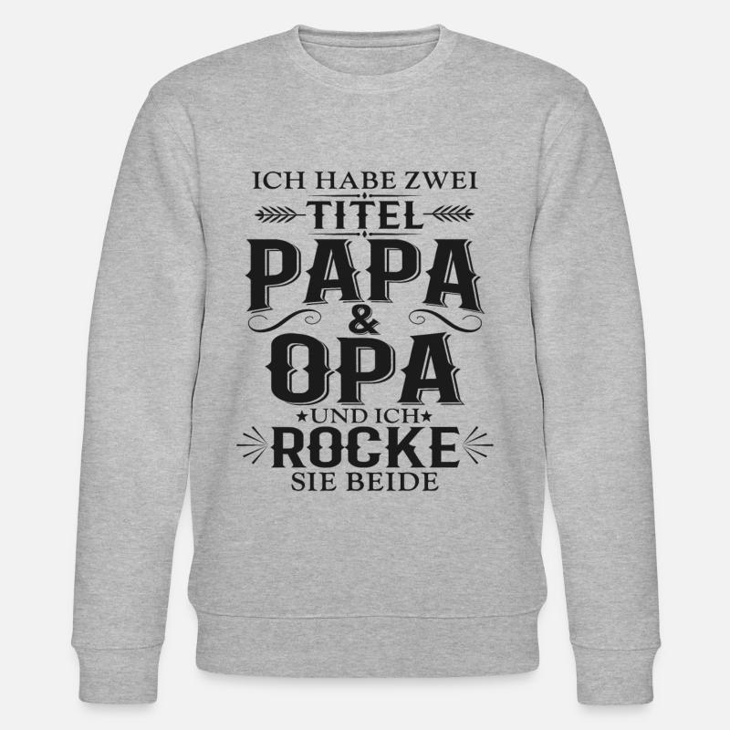 Opa Geschenk - Stanley/Stella Unisex Bio-Sweatshirt CHANGER  - Grau meliert
