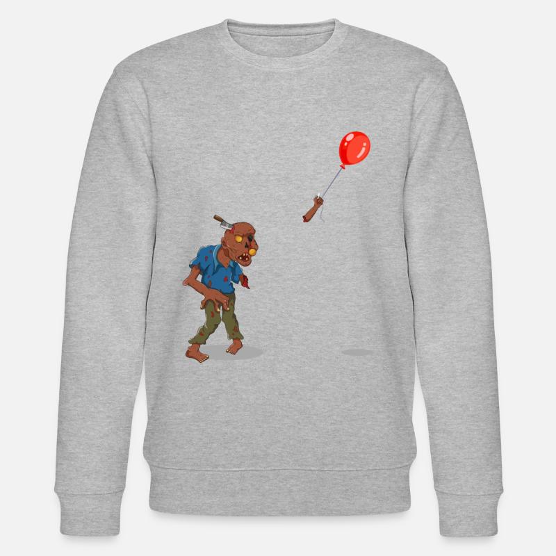 Horreur Halloween Zombie - Sweat bio CHANGER Stanley/Stella Unisexe - gris chiné
