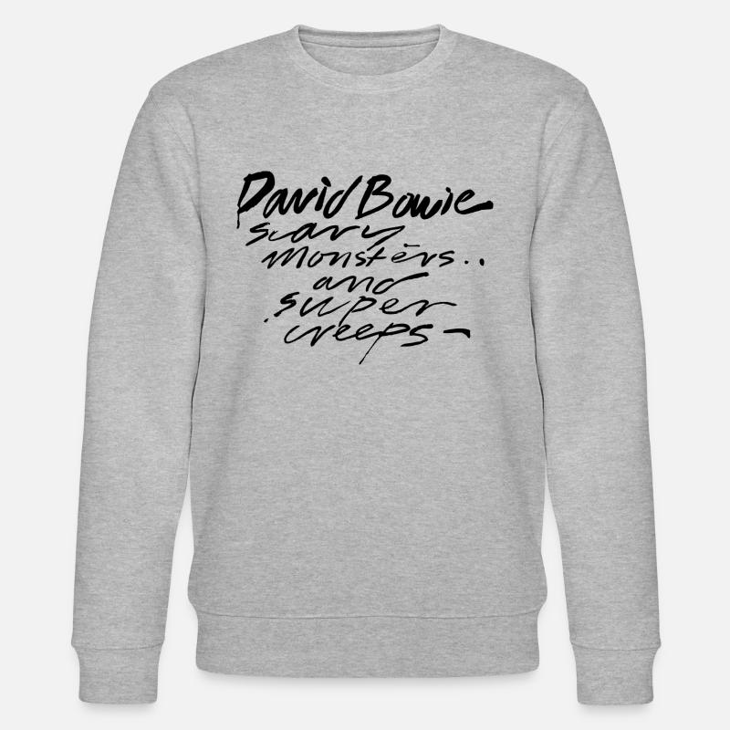 David Bowie Scary Monsters And Super Creeps - Stanley/Stella Unisex Bio-Sweatshirt CHANGER  - Grau meliert
