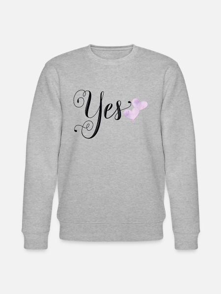 Wedding: Yes, I want - Stanley/Stella CHANGER Unisex Organic Sweatshirt - heather grey
