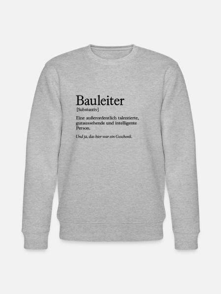 Bauleiter Baustelle Handwerker Bauleitung - Stanley/Stella Unisex Bio-Sweatshirt CHANGER  - Grau meliert