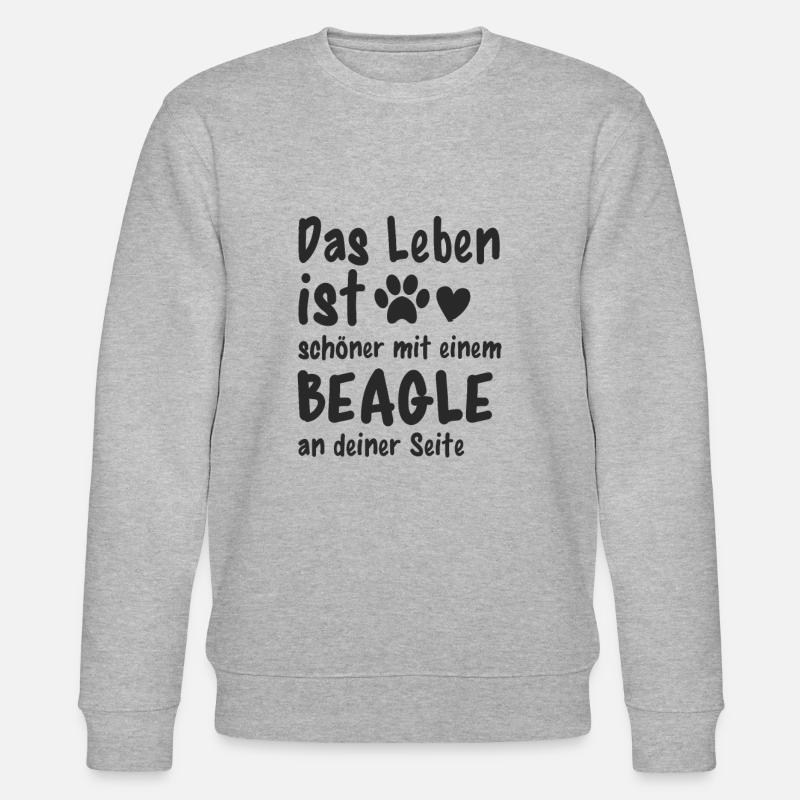 Beagle machen das Leben schöner - Stanley/Stella Unisex Bio-Sweatshirt CHANGER  - Grau meliert