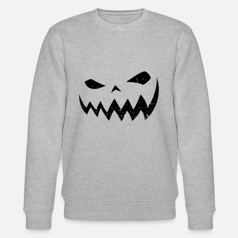 Halloween Pumpkin Costume - Stanley/Stella CHANGER Unisex Organic Sweatshirt - heather grey