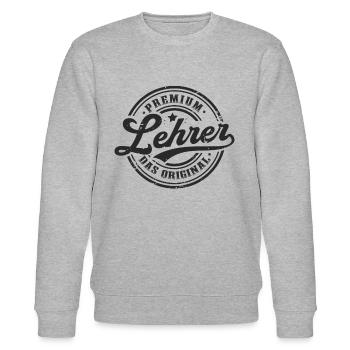 Lehrer Original Abschluss Lustiges Klassenlehrer - Stanley/Stella Unisex Bio-Sweatshirt CHANGER  - Grau meliert - Vorne - Nik (191cm) & Marisol (170cm)
