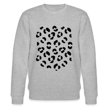 Leoparden Kostüm Verkleidung - Stanley/Stella Unisex Bio-Sweatshirt CHANGER  - Grau meliert - Vorne - Nik (191cm) & Marisol (170cm)