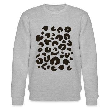 Leoparden Kostüm Verkleidung - Stanley/Stella Unisex Bio-Sweatshirt CHANGER  - Grau meliert - Vorne - Nik (191cm) & Marisol (170cm)