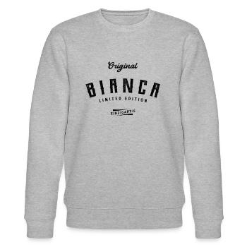 Bianca Limited Edition - Stanley/Stella Unisex Bio-Sweatshirt CHANGER  - Grau meliert - Vorne - Nik (191cm) & Marisol (170cm)